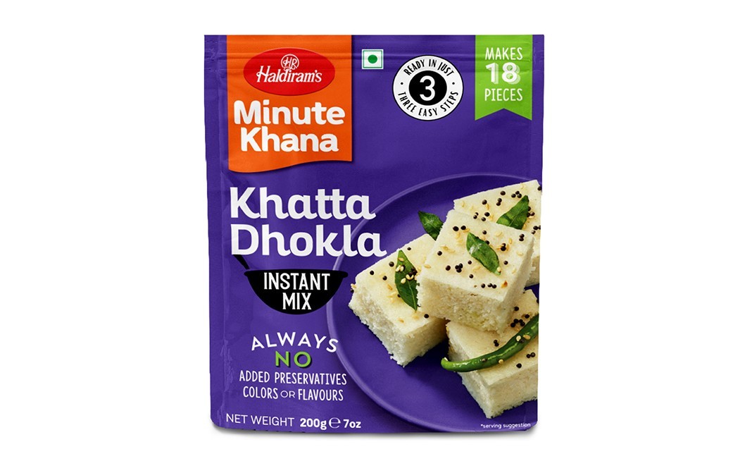 Haldiram's Minute Khana Khatta Dhokla Instant Mix   Pack  200 grams